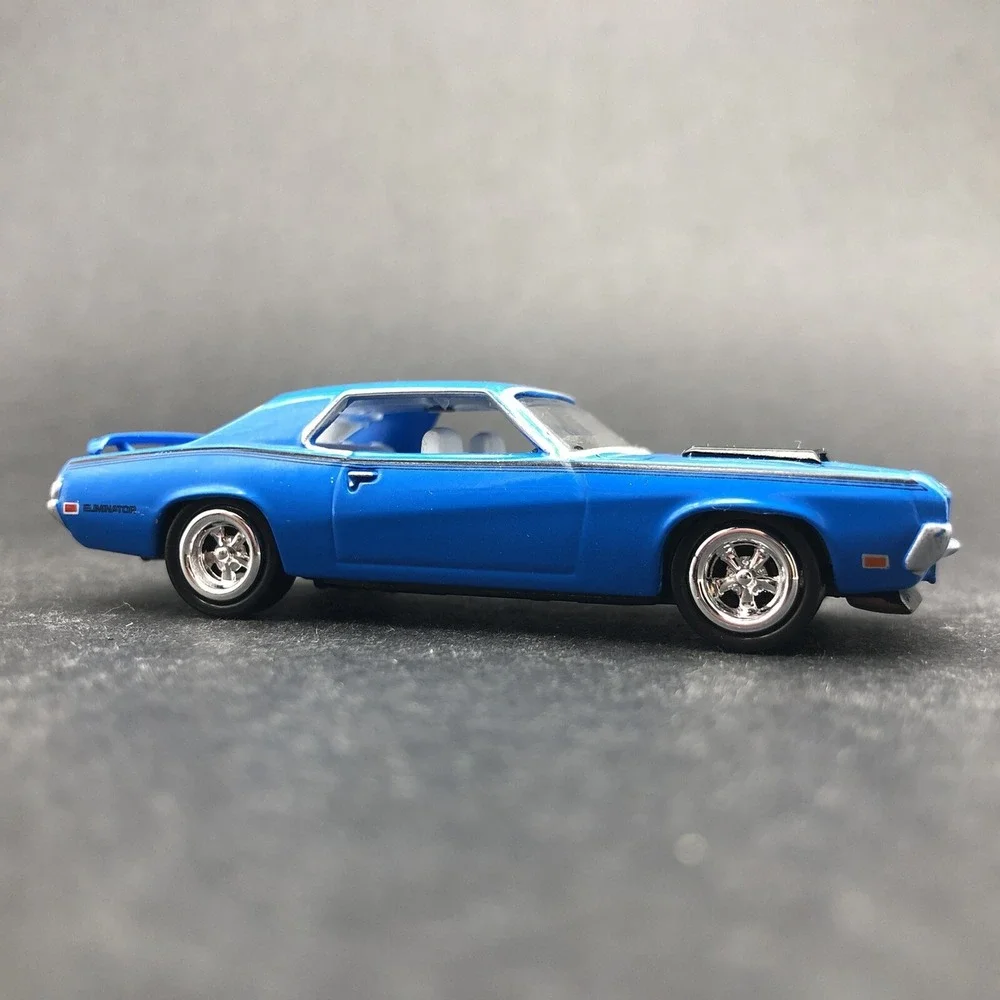 Auto‎ World 1970 '70 Mercury Cougar Eliminator Blue Car Diecast 1/64 Scale